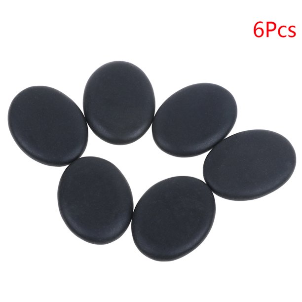2/6/10pcs Hot Sale Black Lava Natural Stone Beauty Stones Massage Spa Rock Basalt Stone
