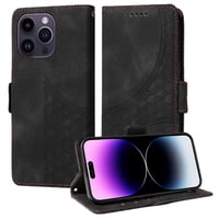 Carcasa Foxdock Iphone 14 Pro Max De Cuero Pu, Diseño Acolchado Clásico, Protección Contra Caídas Y Rayones