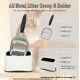 thumbnail image 2 of Cuchara de arena para gato Epargnaro de metal completo con soporte, 2 of 8
