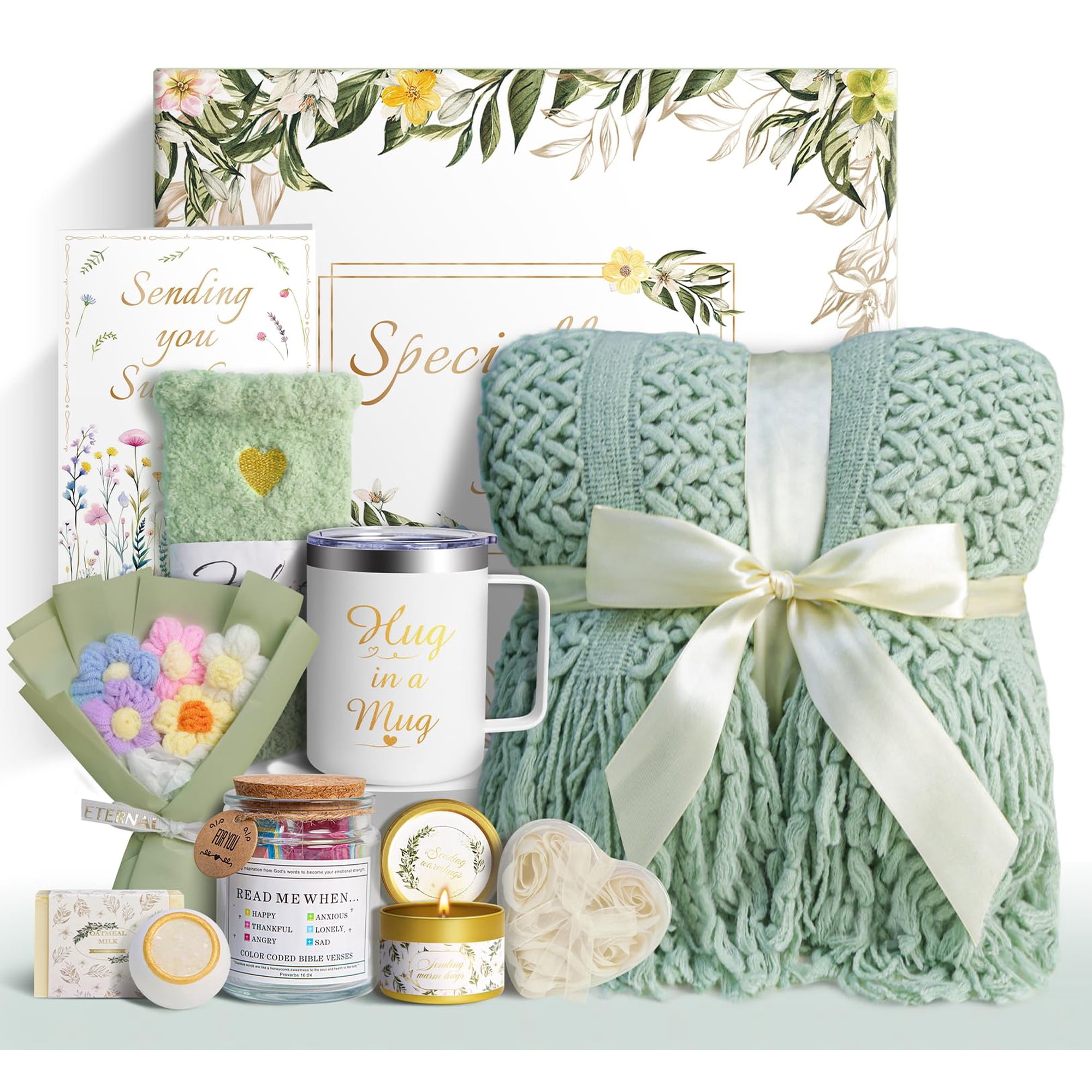 Sparkalyn - Caja De Regalo 11 Unidades Para Mujer Con Manta Y Vaso
