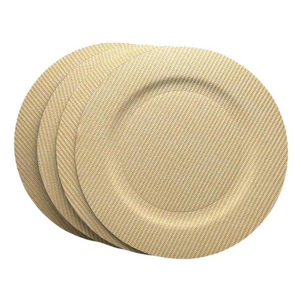 Pack 4 Plato De Decoracion Hogar Decorativo Diseños 30cm beige