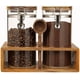 thumbnail image 1 of Frasco para café Yangbaga de vidrio de 1350 ml con estante de madera, 1 of 9