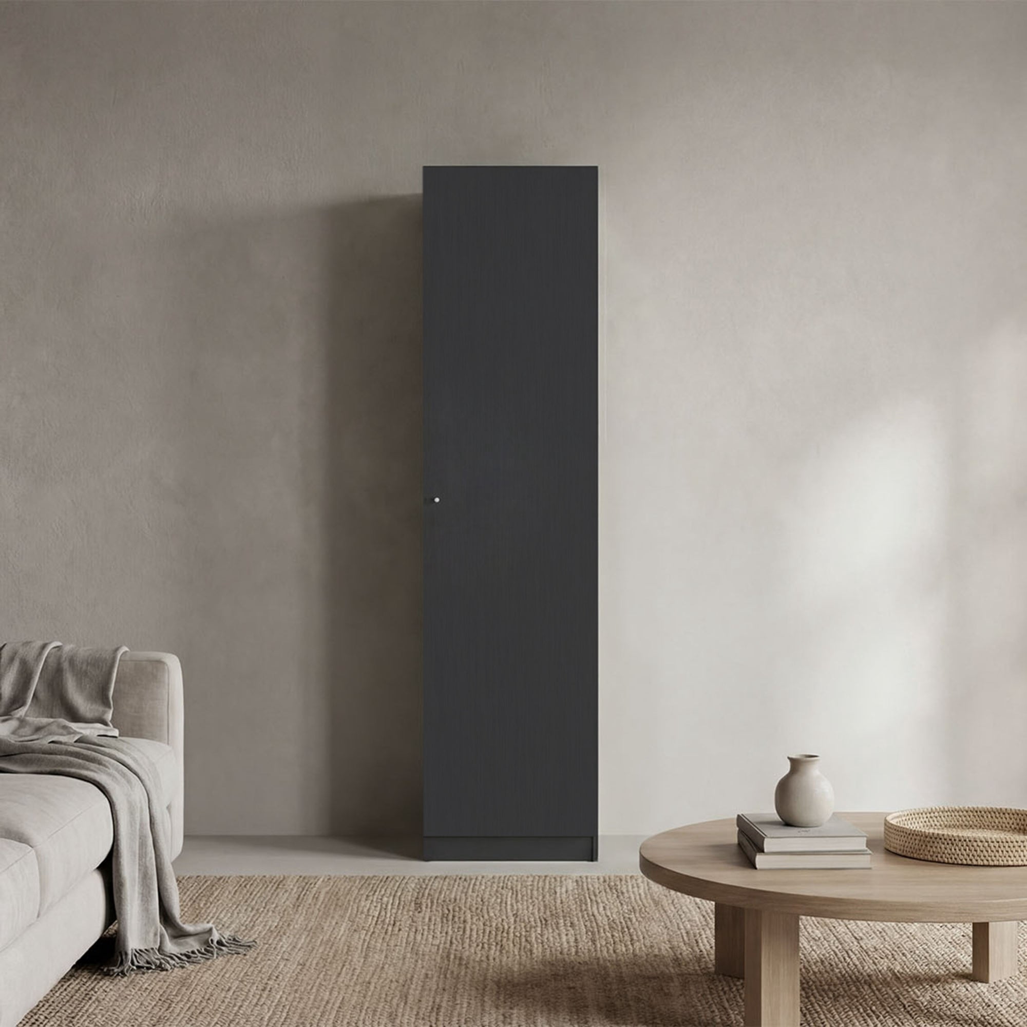 Tuhome - Estante 1 Puerta Home-e5 Wengue 180,6x45,0x31,4 Cm