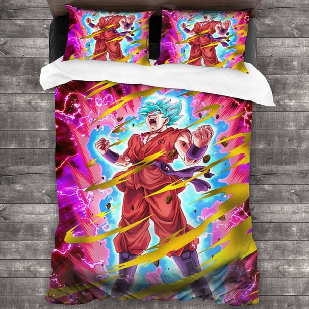 Japanese Anime Dragon Ball Bedding Set Duvet Cover Goku Quilt Cover Pillowcase Double Queen King Size Kids Bedroom Home Textile Bed Sheets