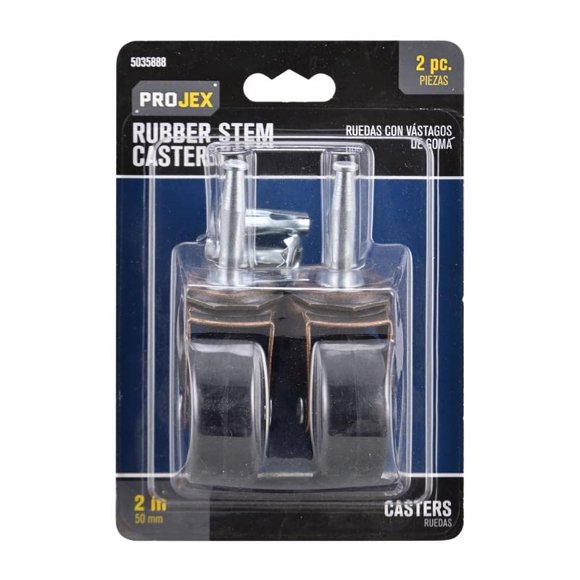Caster Projex SWVL de goma de 5 cm, paquete de 2 unidades, tamaño mediano