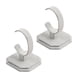 thumbnail image 3 of 2 Velvet C-Type Jewelry Bracelet Bangle Watch Display Rack Stand Holder Gris, 3 of 5