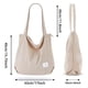 thumbnail image 3 of Bolso casual de pana KALIDI para mujer, color crema y blanco, 3 of 9