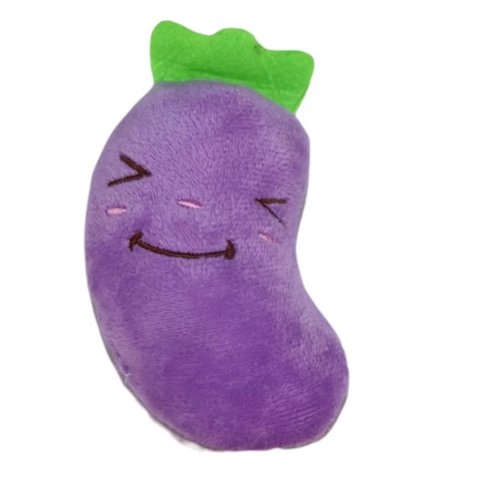 Defensor - Peluche Para Mascota Sonoro De Forma De Berenjena Con Sonido Color Lila