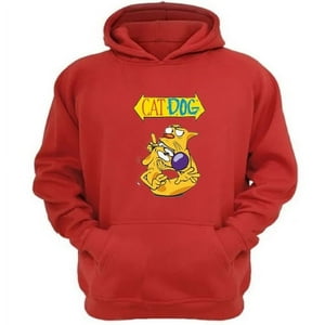 Genérico - Polerón Canguro Cat Dog Rojo Talla Xs Unisex