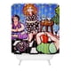 thumbnail image 1 of Cortina de ducha Renie Britenbucher Yoga Divas, juego de cortinas de baño con ganchos, tamaño 60 x 72 pulgadas, 1 of 3