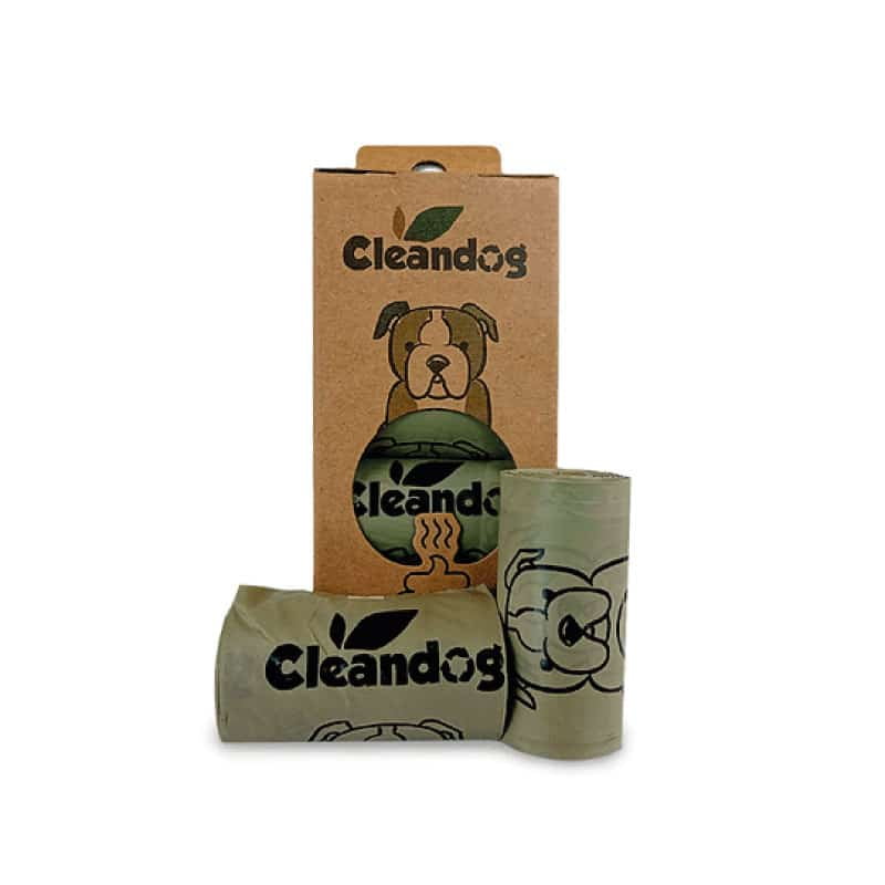 Cleandog Bolsas Biodegradables Fecas Perro, 8 Rollos
