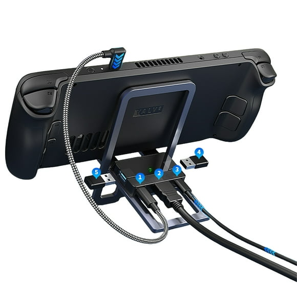 Docking Station AARONMEI HDMI 4K USB Tipo-C PD Plata