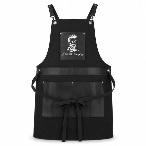 Delantal O Pechera Para Peluquero Barbero, Multiuso Negro