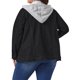 thumbnail image 3 of Agnes Orinda Conjuntos de Halloween Chaqueta de Mezclilla para Mujer Tallas Grandes con Capucha Desmontable y Cordón en Capas Chaquetas de Jean con Bolsillos 3X Negro, 3 of 6