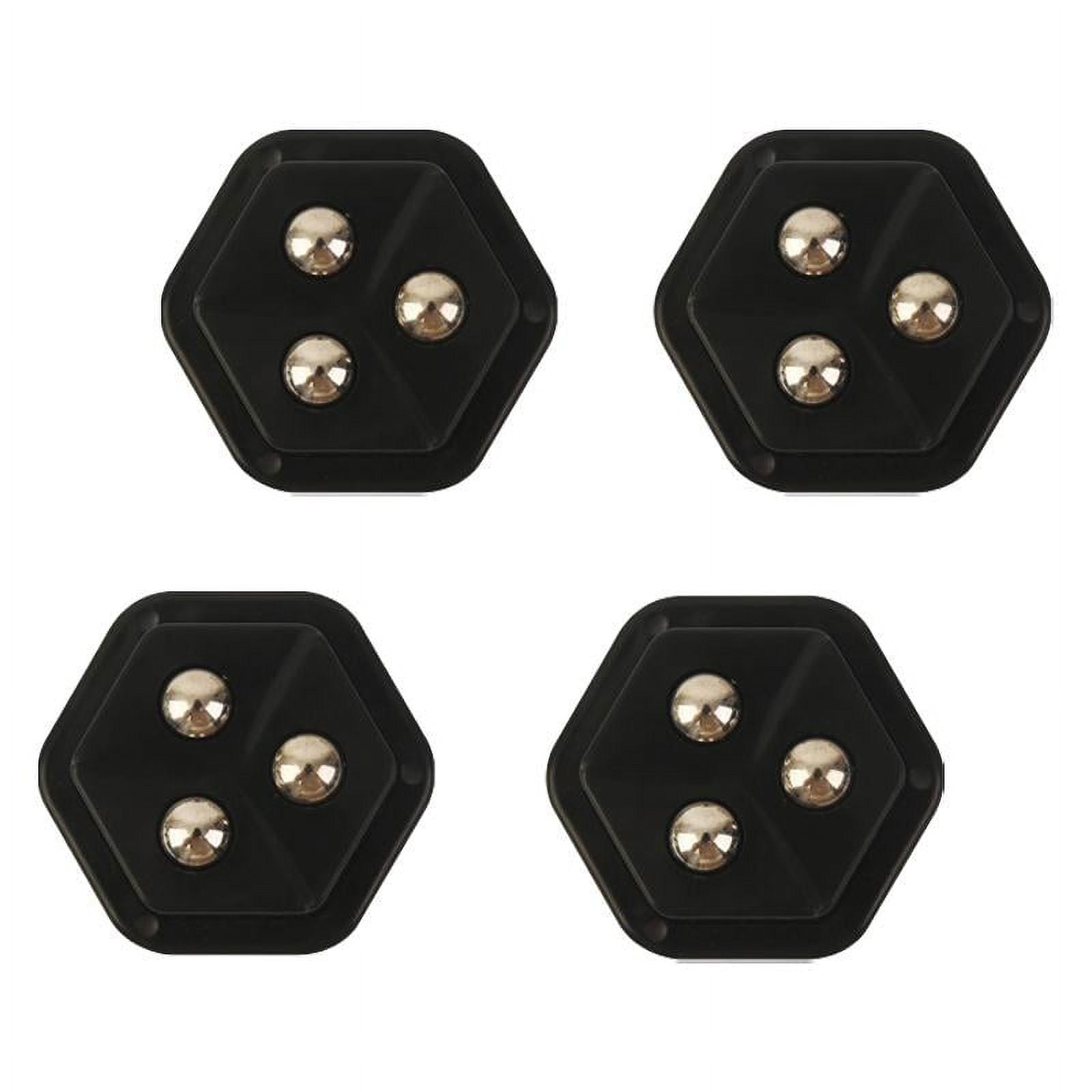 Ioensy - 4 Uds. Contenedores Con Ruedas Giratorias, Polea Inferior, Ruedas Tipo Pasta Con Soporte De Carga Fuerte, Color Negro