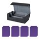 thumbnail image 3 of Caja De Baraja De Cartas Coleccionables, Juguete De Tarjeta De Recolección Fuerte, Estuche Para Tarjetas Deportivas De Cuero PU, Negro, Gris Y Morado, 3 of 5