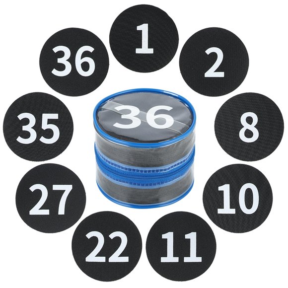 Marcadores de Asiento Wizia - Paquete de 36 unidades, 10 cm, Numerados para Aula