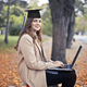 thumbnail image 5 of Gorro de graduación para adultos, estudiantes, birrete, gorro de graduación, accesorio para disfraces, accesorios para fotos, gorro de graduación unisex para adultos con borla ajustable, gorro de grad, 5 of 6