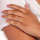 thumbnail image 2 of Anillo ELEGANT CONFETTI Venice chapado en oro blanco de 18 quilates con circonita cúbica roja, 2 of 4