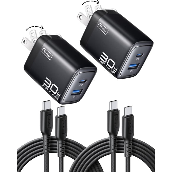 Cargador INIU USB-C de 30 W con 2 puertos