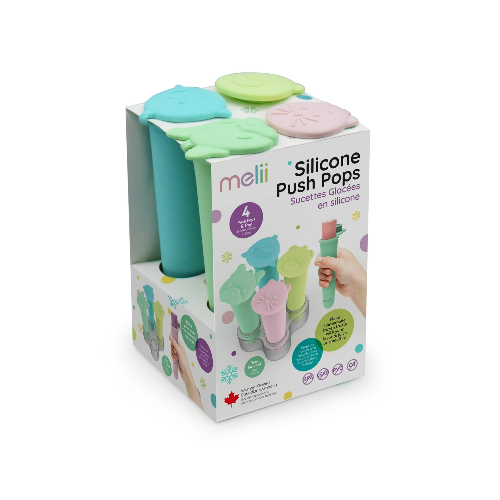 Melii - Pack De 4 Moldes De Silicona Para Helado Push Up