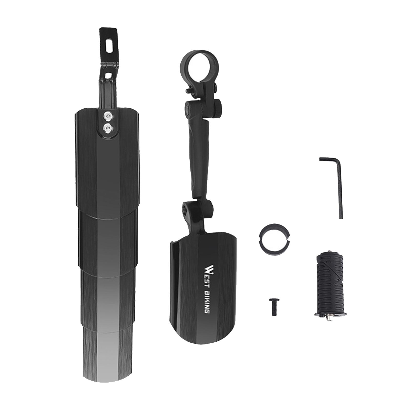 Magideal - Guardabarros De Bicicleta Delantero Trasero Portátil Plegable Ciclismo Guardabarros Retráctil Guardabarros De Bicicleta Para Bicicleta De Carreter