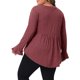 thumbnail image 3 of Agnes Orinda Conjuntos de Halloween para Mujeres Tallas Grandes Tops de Escuela Universitaria Mangas con Volantes Dobladillo Curvado Plisado Peplum Cuello en V Blusas Informales Túnica 4X Burdeos, 3 of 6