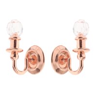 Bothyi - Lámpara De 2 Piezas, Decoración De Simulación A Escala 1:12, Lámpara De Pared Clásica, Modelos De Muebles, Oro Rosa