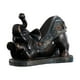 thumbnail image 3 of Elefante Estatuilla Resina Estatua Escultura Decoración Arte Botella Estante Titular Negro Y Violeta, 3 of 3