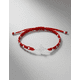 thumbnail image 3 of Pulsera hilo rojo nudo brujas plata fina, 3 of 3