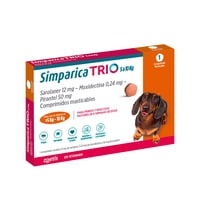 Zoetis - Simparica Trio Antiparasitario X1 Comp Perros 5 - 10 Kg