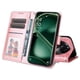 thumbnail image 4 of Funda tipo cartera FOXDOCK para OPPO Find X6 , diseño girasol en relieve, cuero PU, cierre magnético, soporte y tarjetero, 4 of 5
