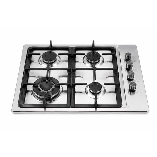 Vitelio - Cocina A Gas Encimera De 4 Hornillas Acero Inoxidable