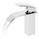 thumbnail image 1 of Llave Monomando Lavamanos Fregadero Grifería Baño Cascada Plateado, 1 of 3