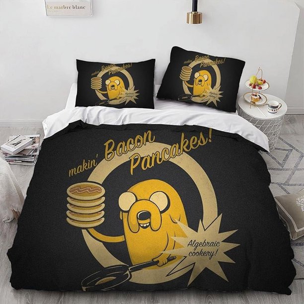 Adventure Finn Explore Time Anime Cover 3D Bedding Comforter Cover 3 Pcs Bedding Set