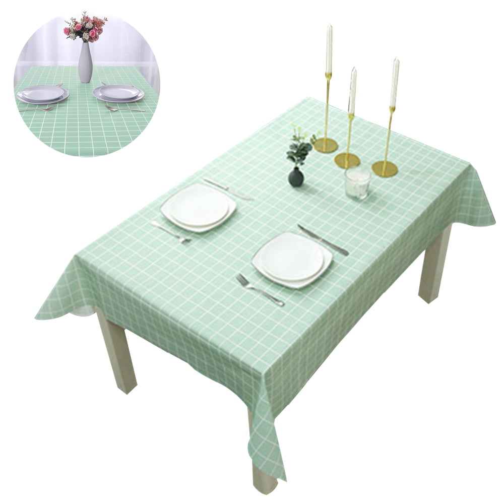 Hule Mesa Redonda Sorefy - Mantel De Vinilo Para Mesa De Picnic, Diseño A Cuadros, Forro Vinilo Verde