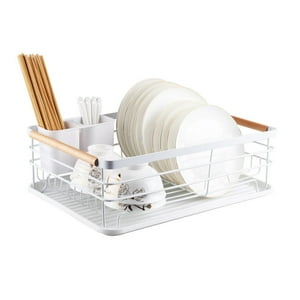Secaplatos Escurridor 1 Nivel Acero Inox Blanco Simplit Blanco