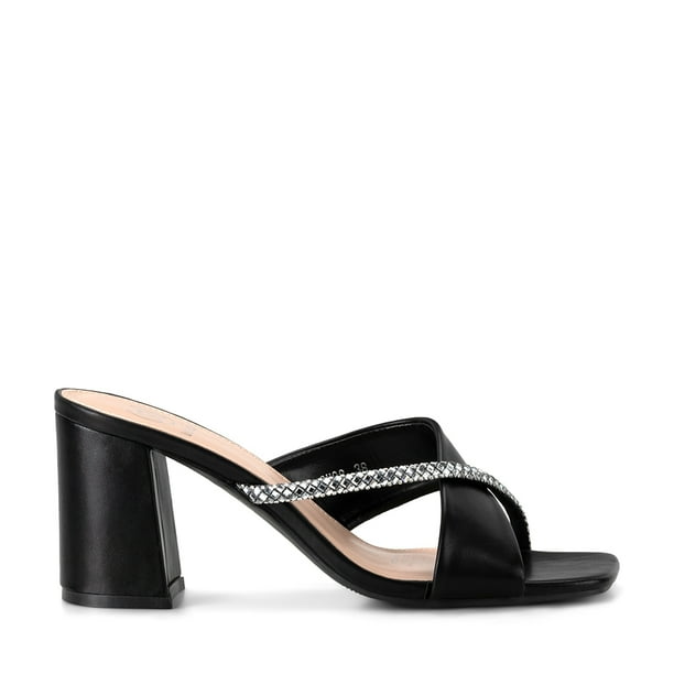 Sandalia Taco Negro Fiesta Gh92 Mujer