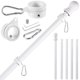 thumbnail image 1 of Kit de asta para bandera BONWIN de acero inoxidable de 1" y 1,8 m, blanco, 1 of 9