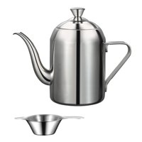 Magideal - Dispensador De De Aceite De Acero Inoxidable, Tarro De Almacenamiento, Botella De Aceite De Oliva, Contenedor De Almacenamiento De Aceite Con Malla Filtrante