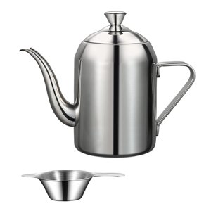 Magideal - Dispensador De De Aceite De Acero Inoxidable, Tarro De Almacenamiento, Botella De Aceite De Oliva, Contenedor De Almacenamiento De Aceite Con Malla Filtrante