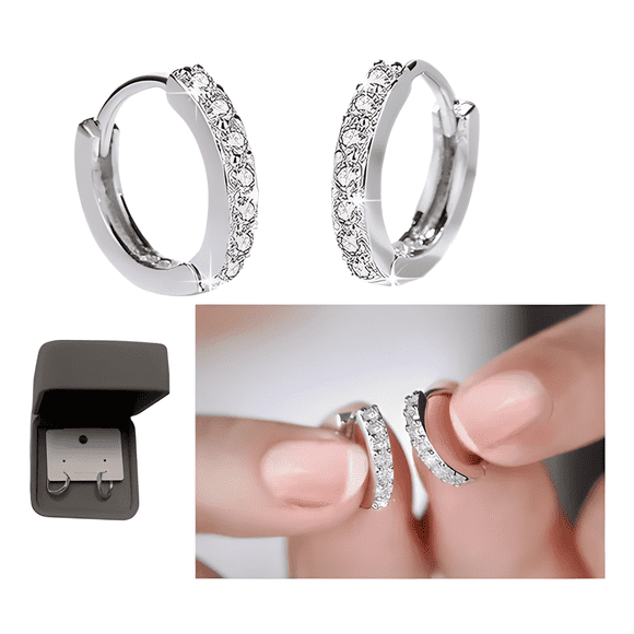 Aros Para Oreja 14mm Cobre 18k Oro Cubic Zirconia