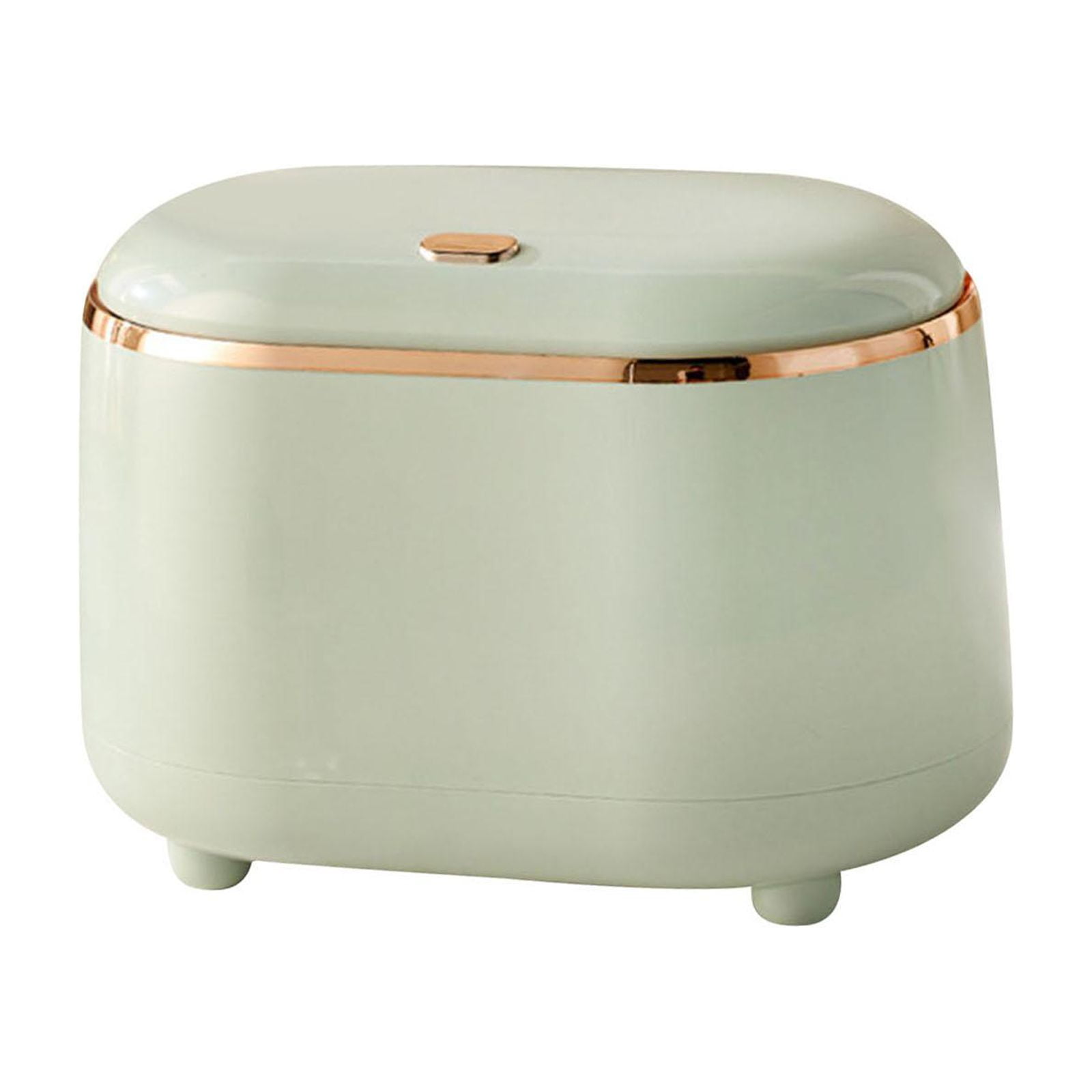 Magideal - Bote De Basura De Escritorio Pequeño Para Prensar, Práctica Funda De Doble Capa, Pierna Antideslizante De 7,5x4,7x5,5 Pulgadas Para Cosméticos Y Artíc Verde Claro