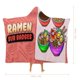 thumbnail image 2 of ramen Manta Capa con Capucha Anti-Bolitas, Manta de Lana Ártica Suave, Manta Portátil de Felpa Ligera y Lujosa, Poncho para Siesta en Casa y Oficina, 100*130cm, 2 of 6