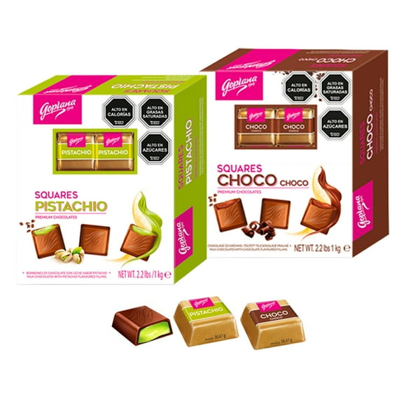 Pack Chocolate Bombón Pistacho 1kg + Choco Choco 1kg