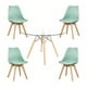 thumbnail image 1 of Comedor Mesa Eames Vidrio 100 cm + 4 Sillas Tulip Menta, 1 of 8