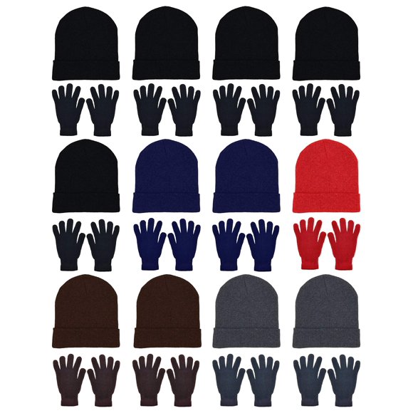 Gorros y Guantes Winterlace Pack de 24 Unisex Surtidos