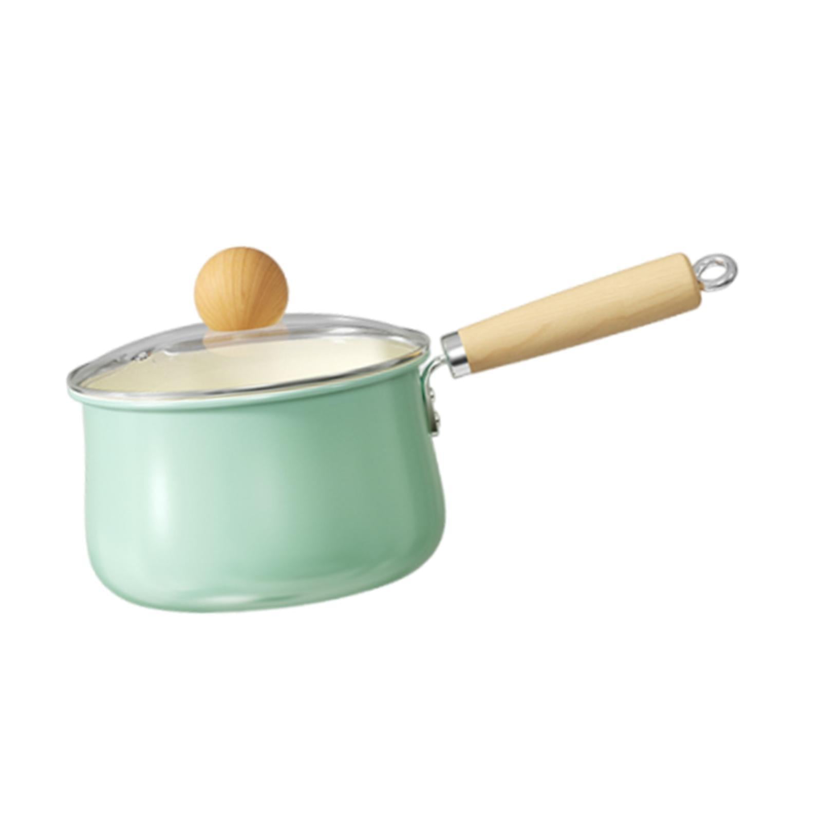 Magideal - Cacerola Para Leche, Cacerola, Utensilio De Cocina, Calentador De Alimentos, Antiadherente, Tamaño Pequeño, Con Tapa, Para Apartamento O Cocina Pequeñ M