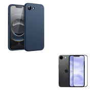 Joigo - Carcasa Lamina De Vidrio Para Iphone 16E Azul Oscuro
