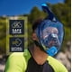 thumbnail image 4 of Máscara integral de snorkel Cressi Bali, negro/azul, talla L/XL, 4 of 7